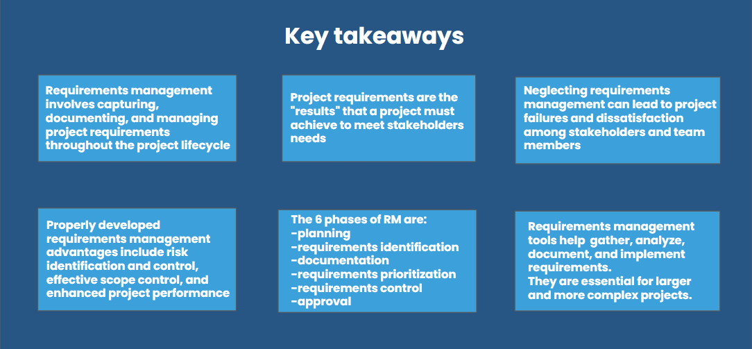 Image with key takeaways summarizing the article